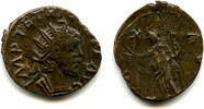Antike antoninianus Large barbarous of Tetricus I (ca.270-280 AD), Pax type, Gaul, Roma -