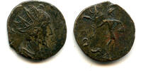 Antike antoninianus Ancient barbarous of Tetricus I, minted ca.270-280 AD, Gaul, Roman -