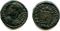 Antike follis Rare camp-gate of Crispus , Nicomedia, Roman Empire -