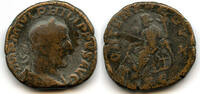 Antike Bronze sestertius of Philip I , Rome mint, Roman Empire -