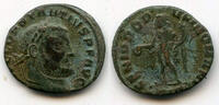 Antike follis Nice 1/4 of Constantius Chlorus , Siscia, Roman Empire -