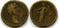 Antike Bronze sestertius of Antoninus Pius , Rome mint, Roman Empire -