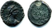 Antike Rare VT XXXV AE4 of Theodosius II , Constantinople mint, Roman Empir -