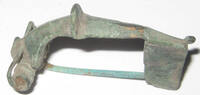 Antike bronze Early Roman fibula, Kräftig type, Roman Empire, ca.1st-2nd century AD -
