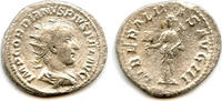 Antike antoninianus LIBERALITAS AVG III silver of Gordian III , Roman Empir -