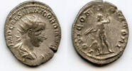 Antike antoninianus IOVI CONSERVATORI silver of Gordian III , Roman Empire -