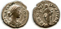 Antike denarius Silver of Lucilla, wife of Lucius Verus (d.169 CE), Roman Empire (RIC 7 -