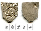Antike Nice silver karshapana, Nanda period (ca.345-323 BC), Magadha, India (G/H #450) -