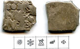 Antike Silver karshapana, Nanda period (ca.345-322 BC), Magadha Empire, India (G/H 426) -