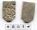 Antike Nice silver karshapana, Nanda period (ca.345-323 BC), Magadha, India (G/H #464) -