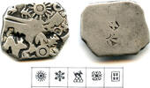 Antike RR silver karshapana, Nanda period (c.345-323 BC), Magadha, India (G/H #441) -