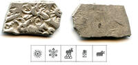 Antike Nice silver karshapana, Nanda period (ca.345-323 BC), Magadha, India (G/H #450) -