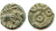 Antike potin Nice karshapana, King Satakarni I/II, c.70-25 BC, Satavahana Empire, India -