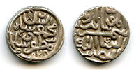 Mittelalter Silver tanka of Muzzafar II (1511-25), 1521, Mustafabad, Gujarat, India (G#255) -