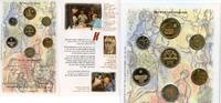 Weltmünzen 7 coin Russian Jewry mint set, special Hanukkah issue, 1996, Israel -