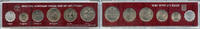 Weltmünzen mark Off-metal strike 6-coin mint coin set w/star of David 1977, Israel (Krause -