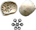 Mittelalter Rare silver 1/8th shatamana (shana), Gandhara Janapada, c.500-400 BC, India -