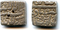 Mittelalter rupee Square silver Akbar the Great (1556-1605), 1589, NM, Mughal Empire -