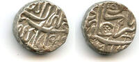 Mittelalter 1/2 rupee Silver Emperor Akbar , Mulher mint, Mughal Empire -