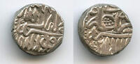 Mittelalter 1/2 rupee Silver w/swastika, Akbar , Mulher, Mughal Empire -