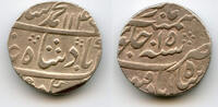 Mittelalter rupee Silver of Mohamed Shah , Qanauj Shahabad, Mughal Empire, India -