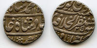 Mittelalter rupee Silver of Mohamed Shah , RY25, Akbarabad, Mughal Empire, India -
