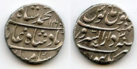 Mittelalter rupee Silver of Mohamed Shah , Burhanpur, Mughal Empire, India -