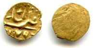 Mittelalter 1/4 rupee Very rare posthumous gold 1/2 fanam ( in gold) with Alamgiri and a cr -
