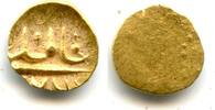 Mittelalter 1/4 rupee Very rare posthumous gold 1/2 fanam ( in gold) with Alamgiri and a cr -