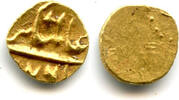 Mittelalter 1/4 rupee Very rare posthumous gold 1/2 fanam ( in gold) with Alamgiri and a cr -