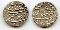 Mittelalter rupee Silver Aurangzeb , 1096/28, Surat, Mughal Empire, India -