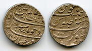 Mittelalter rupee Silver Aurangzeb , 1095/RY27, Surat, Mughal Empire, India -