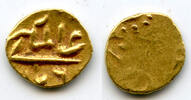 Mittelalter 1/4 rupee Extremely rare! Gold 1/2 fanam ( in gold) with Alamgiri, Alamgir II ( -