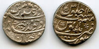 Mittelalter rupee Silver Aurangzeb , 1080/RY12, Surat, Mughal Empire, India -