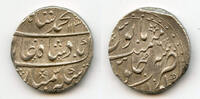 Mittelalter rupee Silver of Mohamed Shah , Gwalior mint, Mughal Empire, India -