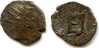 Antike Rare barbarous CONSECRATIO radiate w/altar, Tetricus I, minted ca.270-280 AD, Fr -