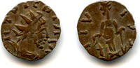 Antike antoninianus Very neat high quality ancient PAX barbarous AE12 of Tetricus (mint -