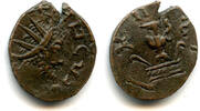 Antike antoninianus Scarcer ancient barbarous of Tetricus, ca.270-280 AD, Roman Gaul -