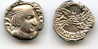Antike drachm Rare silver Yasodaman I as MK, Indo-Saka Kshatrapas -