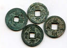 Weltmünzen bronze Lot of 4 various authentic cash, N.Song dynasty (960-1127), China -