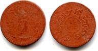 Weltmünzen Extremely rare (listed at 85$ in VG in Krause!) Rare red terracotta 5-fen, 1945, -