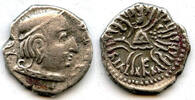 Antike drachm Rare silver of Rudrasena III (348-78 CE), 297 SE / 375 AD, Satraps in Wes -