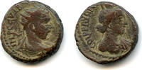 Antike Rare AE19 Trebonianus Gallus (251-53), Caesarea Maritima, Roman Judaea -