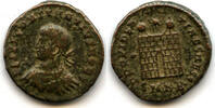 Antike follis Camp-gate of Constantius II as Caesar , Cyzicus, Roman Empire -