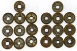 Mittelalter bronze Lot of 10 various cash, Northern Song dynasty, 960-1127, China (#55) -