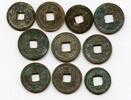 Weltmünzen Lot of 10 various Kanei Tsuho coins, Japan, cast 1625-1867 -
