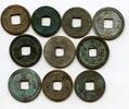 Weltmünzen Lot of 10 various Kanei Tsuho coins, Japan, cast 1625-1867 -
