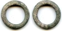 Primitive Celtic proto-coins (500 BC - 100 AD) 100 v. Chr Scarcer ancient Celtic ring money w/groove, Danube region, c.500-100 BC