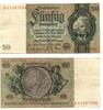 GermanBanknotes 50 Reichsmark 1933, Third Reich (Nazi Germany), Germany -