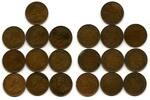 US and Canada Lot of 10 large cents of George V , Ottawa mint, Canada -